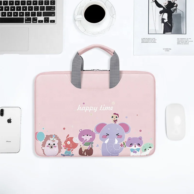 

Amazon 13 inch cartoon digital printing cartoon bag PU kids laptop bags, Customized