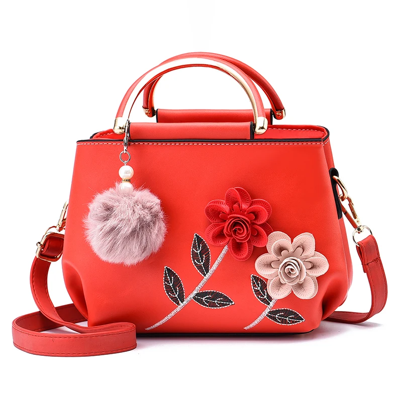 

Latest women hand bags handbags three-dimensional flower elegant lovely adornment single shoulder bag cross body bag
