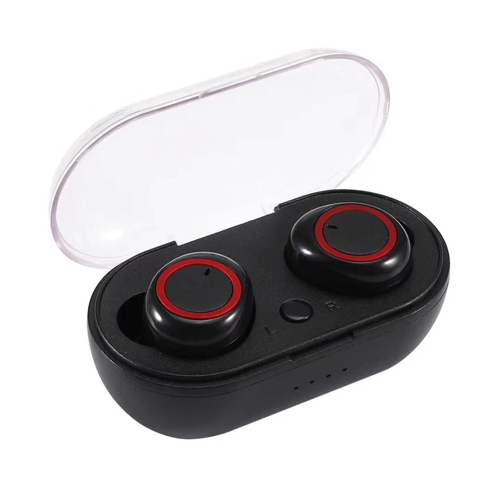 

Factory price TWS 5.0 Sports Earbuds Stereo Headset with Microphone Charging box bt earphone for mobile phone, Black/white