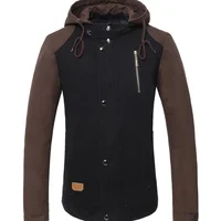 

Autumn New Arrival Cotton Fabric Men's Jackets & Coats Adult Slim Hooded Casual Jacket