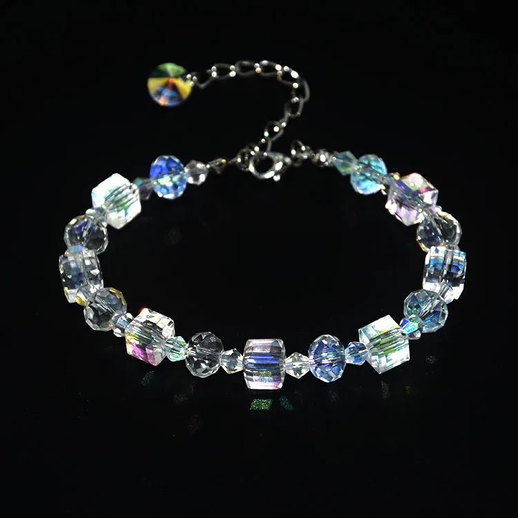 

Hot Selling Square Crystal Stone Bracelet Shining Ab Color Exquisite Luxury Fashion Bracelets & Bangles Jewelry