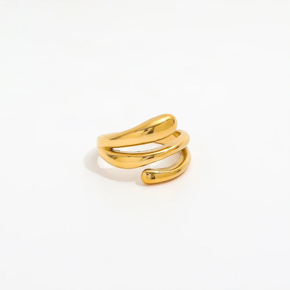 

Joolim Jewelry 18K Gold Plated Statement Multi-layer Snake Stainless Steel Rings for Women Tarnish Free & Waterproof