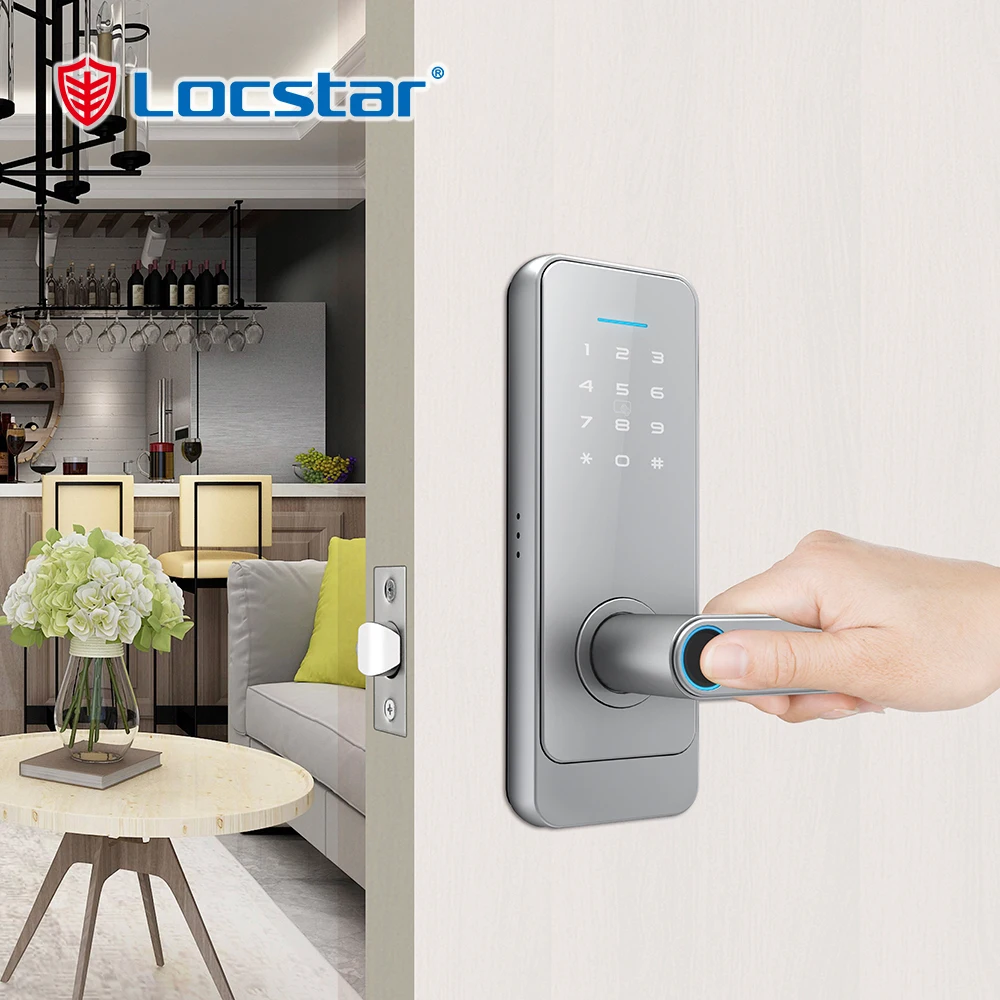 

Home Security Digital Electronic Lock Tuya Ttlock Waterproof Smart Fingerprint Lock BLE WIFI Smart Door Lock