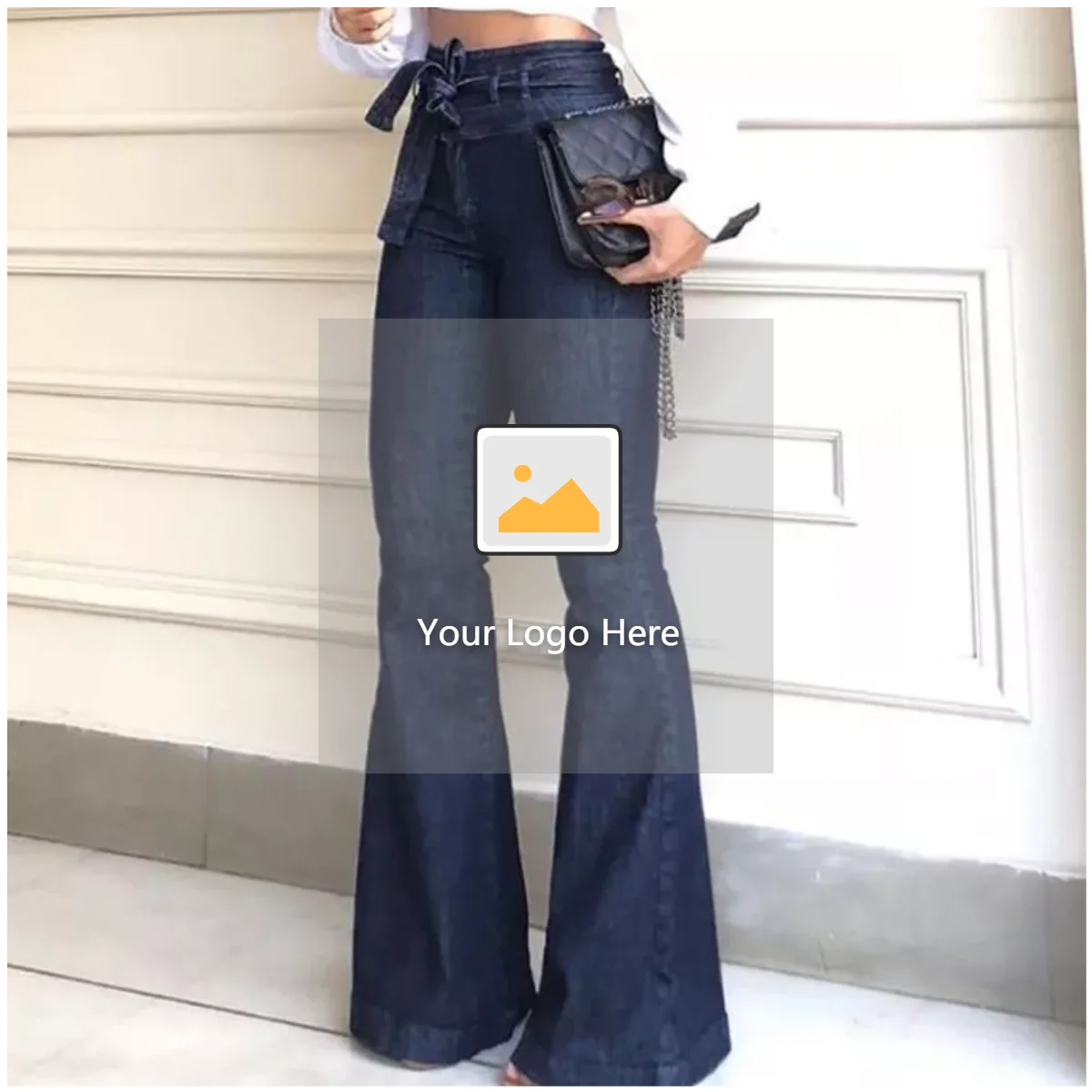 New Women Denim High Waist Jeans Boot 