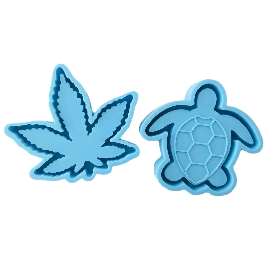 

0406 DIY Crystal Epoxy Turtle Turtle Ashtray Maple Leaf Ashtray Storage Box Silicone Resin Mold, Blue