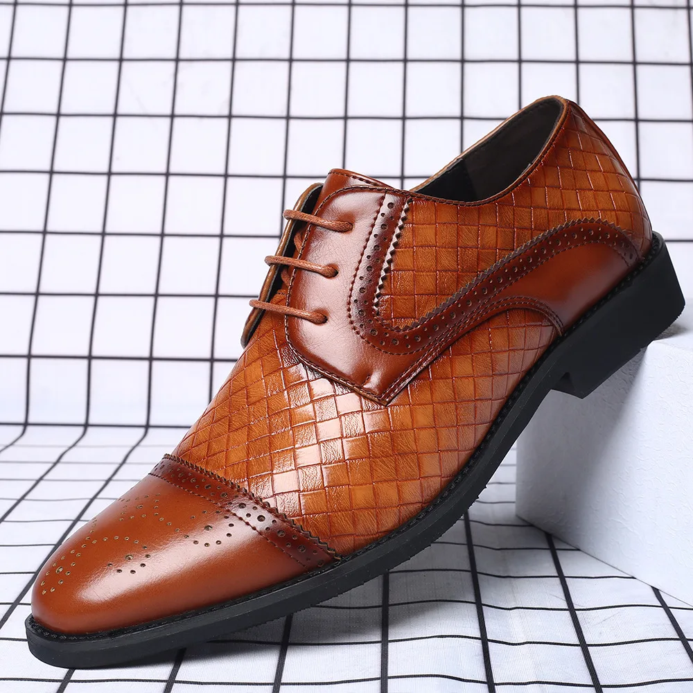 

chaussures hommes italiens Oxford Handmade Business Genuine Leather Oxford Dress Shoes For Men