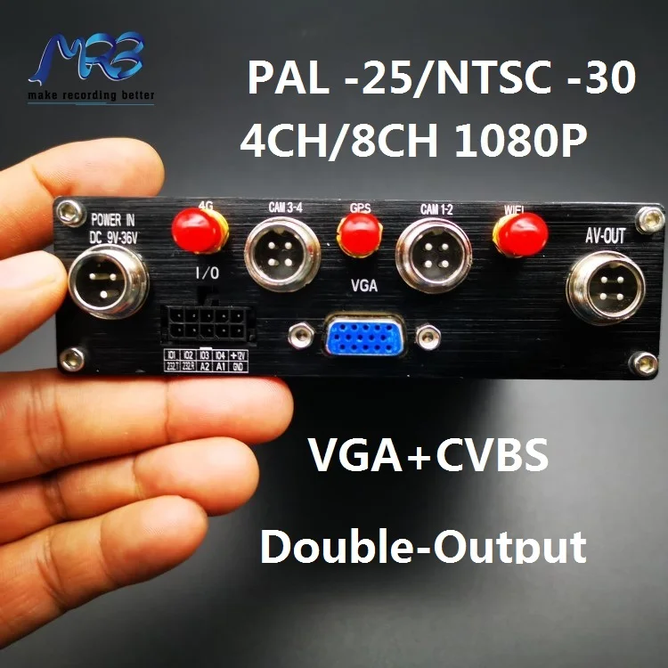 4CH H265 1080P leigubíll DVR myndbandstæki 3G / 4G GPS WIFI RJ45 wifi