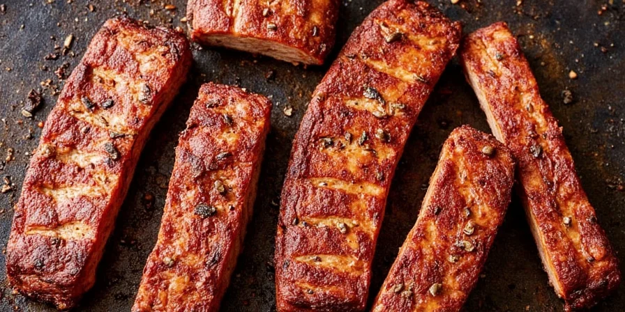 Unusual spices like coffee grounds and citrus zest used in rib rubs