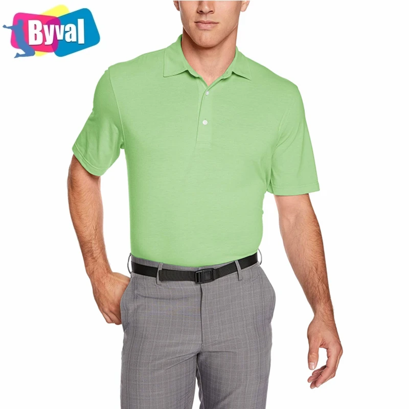 

Custom Logo Design Short Sleeves Printed Tee Byval fashion comfy 100% cotton t shirt Men's Foreward Series Heathered Polo