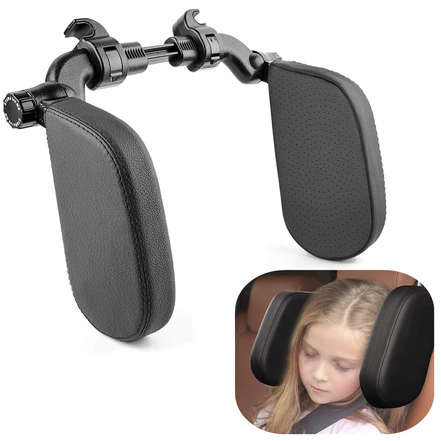 

Adjustable PVC Car sleeping headrest Neck Pillow Support seat Pillow