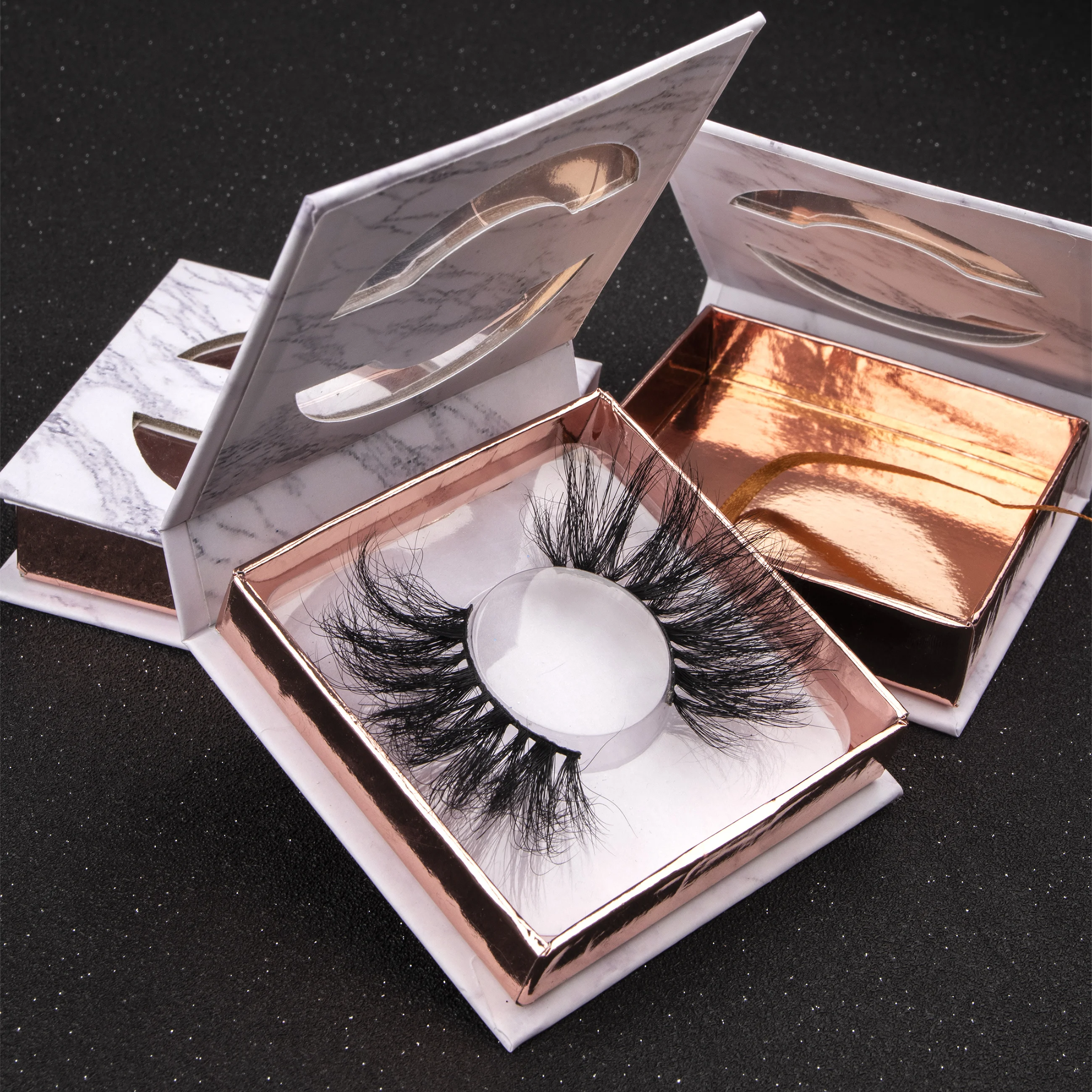 

Factory wholesale price 25mm 3d mink eyelashes with customize own brand box real siberian mink 25mm lashes vendors