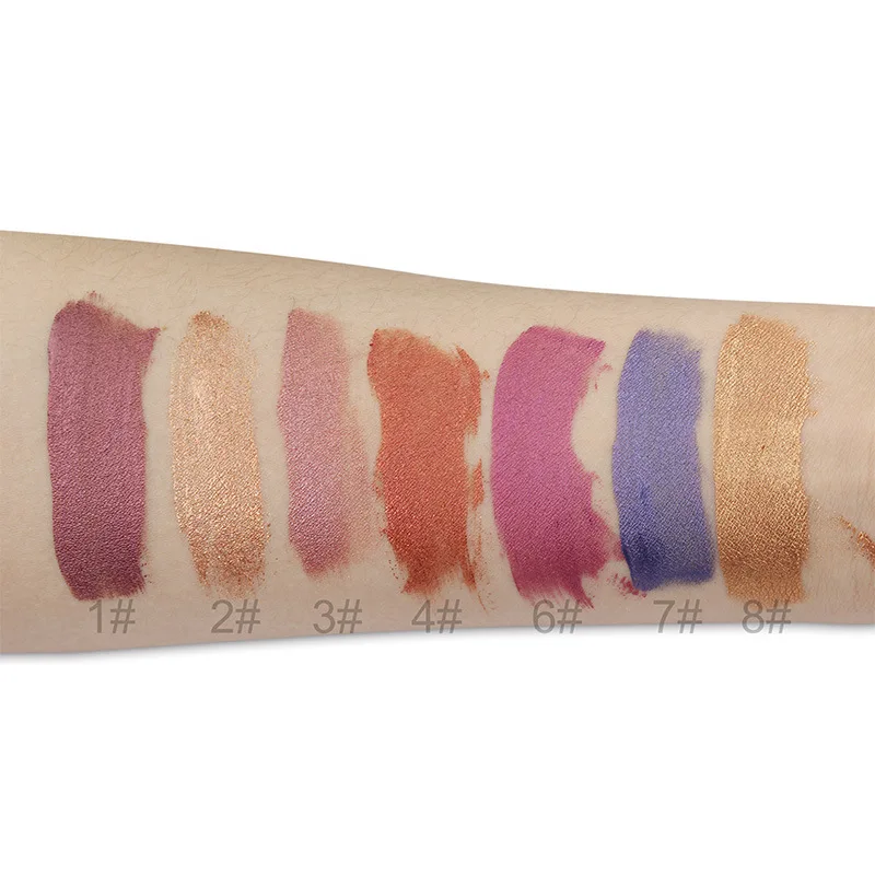 

7 Colors Beauty Cosmetics Makeup Pearl Metallic Lip Gloss Vendor With Custom Private Label