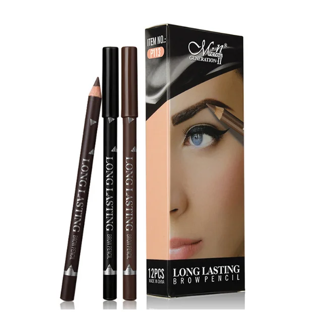 

Wholesale Cosmetics 12 pcs Make up Eyebrow Private Label Eyebrow Pencil Waterproof and Sweatproof