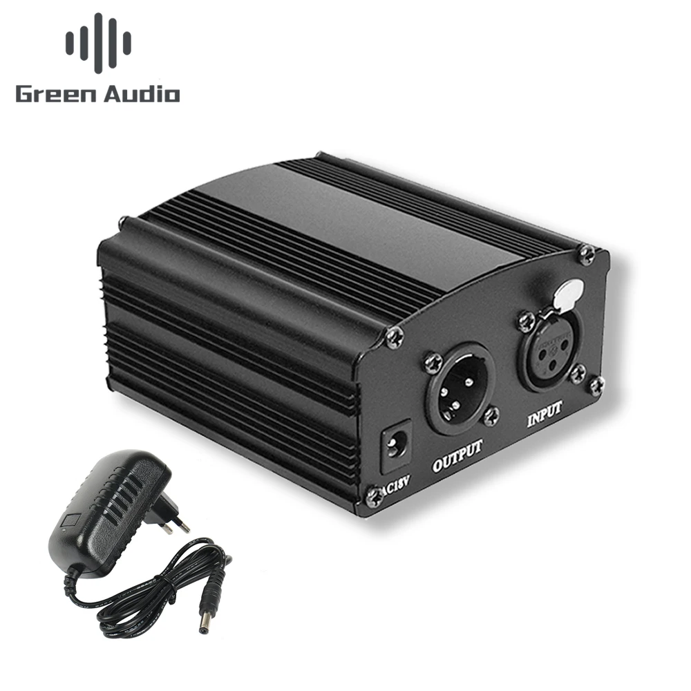 

GAZ-48 New style professional phantom power 12V supply for condenser studio microphone power, Black