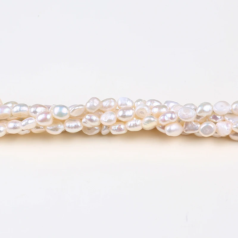

High quality A Grade 5-6mm baroque freshwater pearl beads, White color