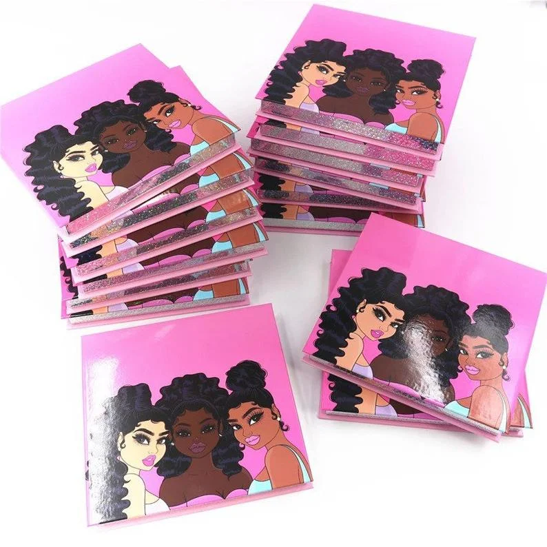 

Best Selling Faux Mink lashes Natural Eyelashes custom lashbox packaging free sample eyelashes, Black color