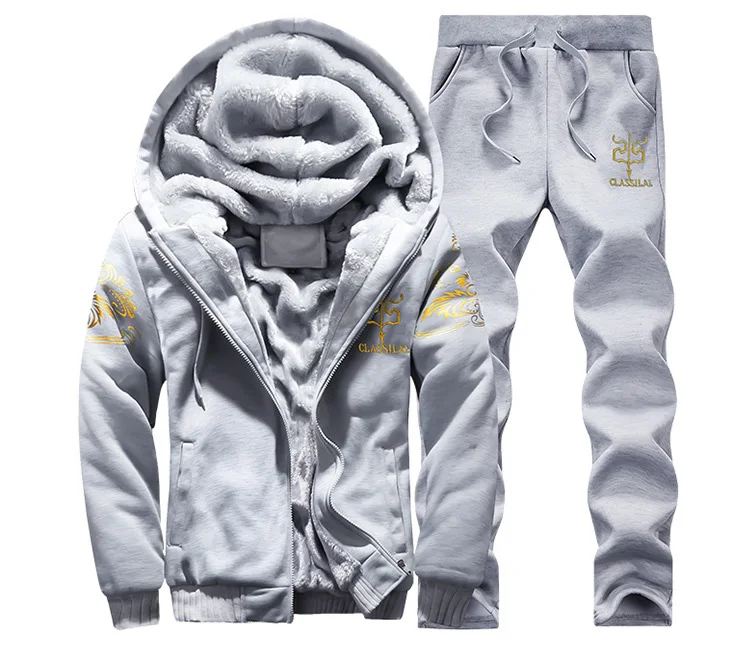 

Cheap Comfortable Baratos Survet Turqu Spor Qiyim Men Thicken Fleece 2 Piece Plain Hoodies Men Zipper Tracksuit Set