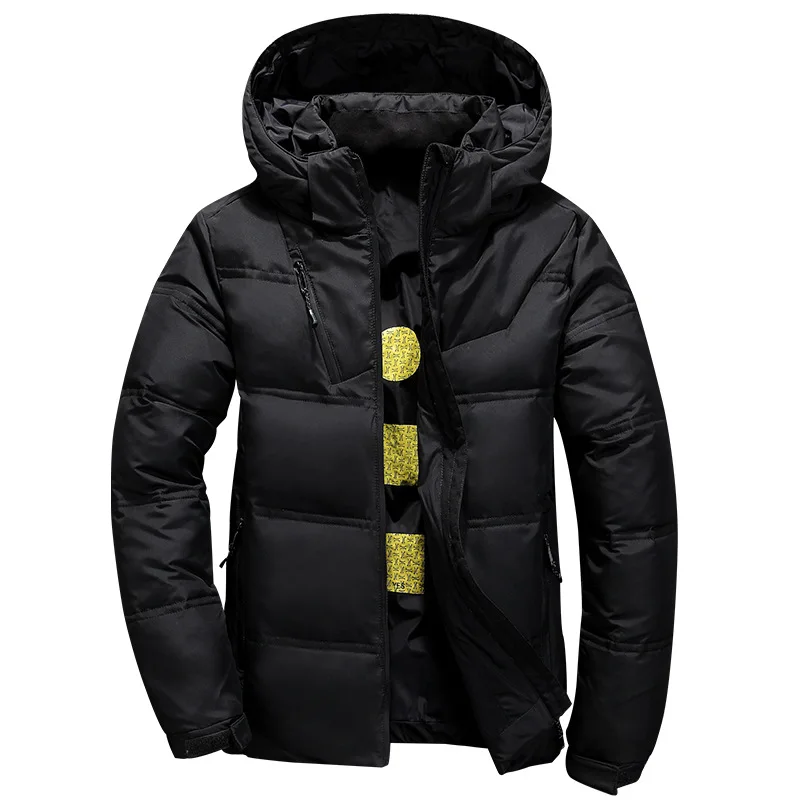

Wholesale Men's Thick Warm Jacket Coat Male Casual Stand Collar White Duck Puffer Coat Winter Down Jacket Outdoor With Hood, Customized color
