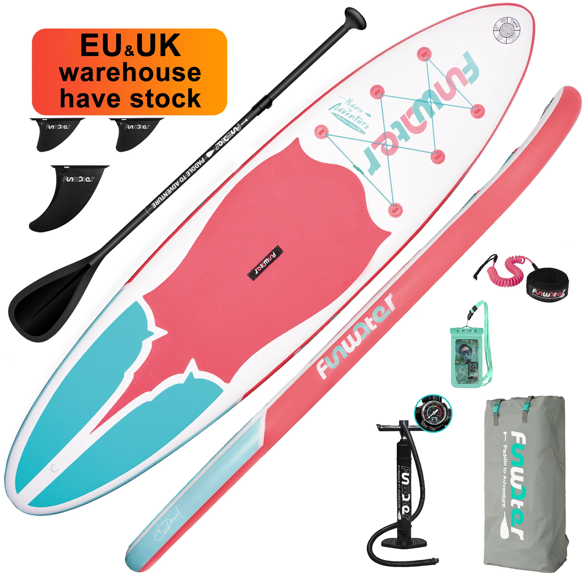 

FUNWATER Factory Dropshipping OEM softboard surf supboard fanatics inflatable yoga sup paddleboard see through Design Surf Board