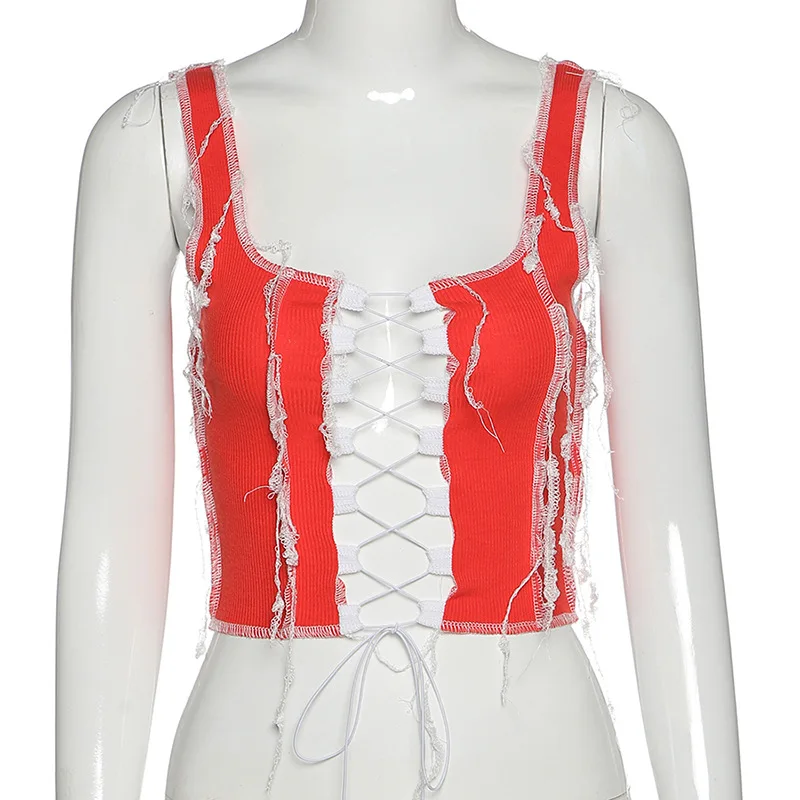 

Tank Top Mujer Strappy Hollow Sexy Summer Crop Top, Customized color