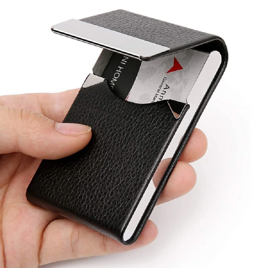 

Promotion Slim Multi Slot Card Holder Genuine Leather Unisex Card Holders With Zipper Coin Purse, Red, purple, black, rose, dark coffee, apricot, pink, silver gray