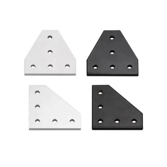 5-Hole T-Shaped Tee Connecting Plate for 2020/3030/4040/4545 Aluminum Profile for Bracket Fastening