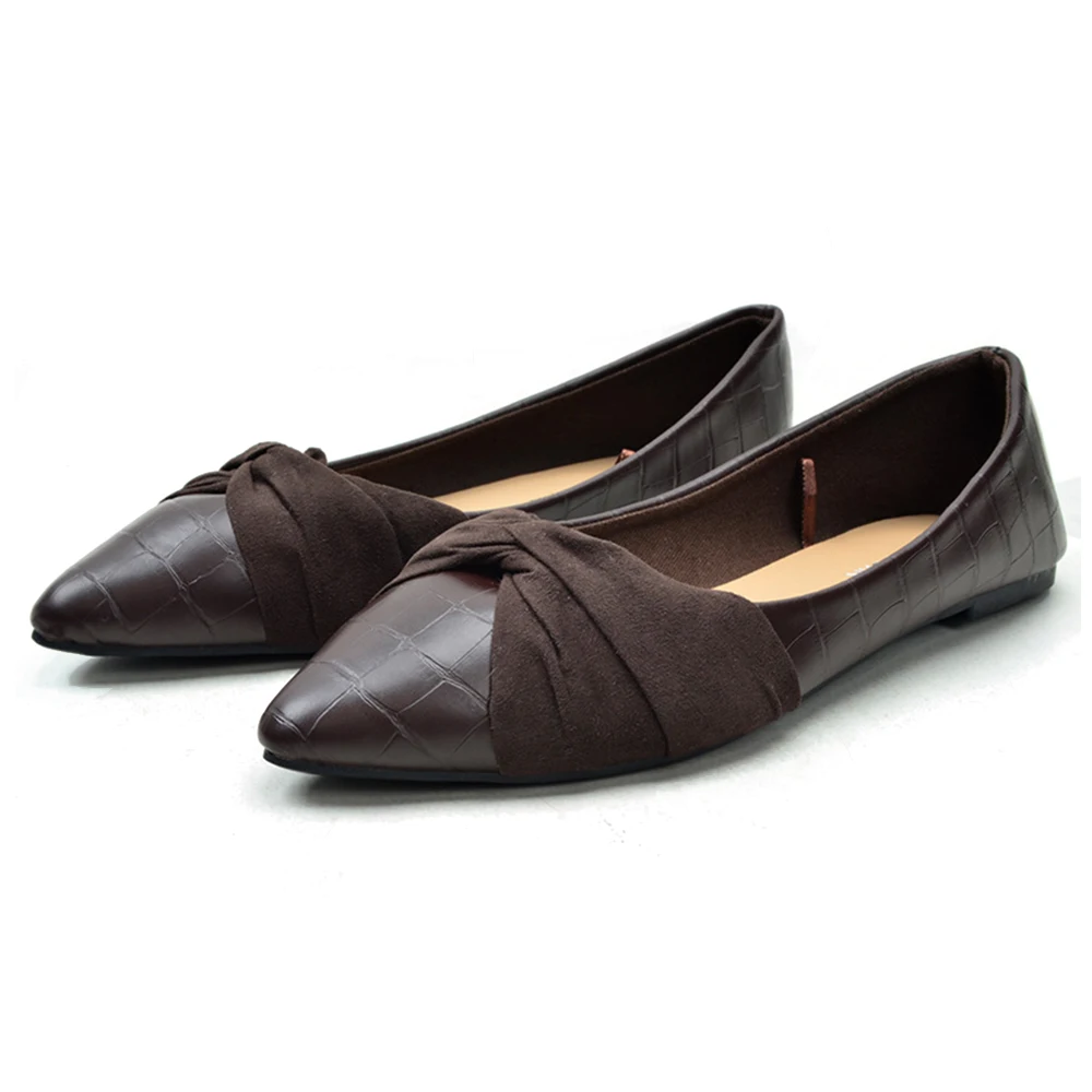 

2022 Flat Shoes Women Pointed Toe Slip-on Flats Ladies Casual Boat Shoes