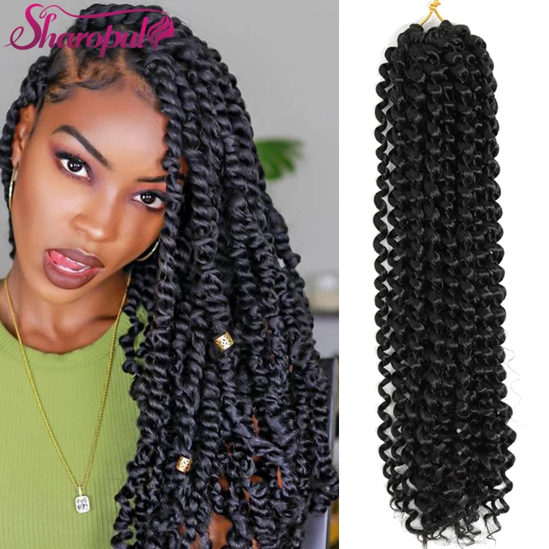 

Passion twist hair Sharopul DIY by hand twist afro attachment for black woman crochet hair braids