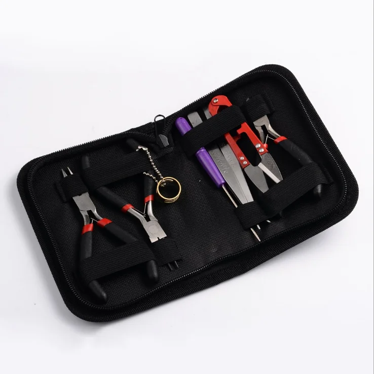 

8PCS Stainless Jewelry making Tools Set Plier Round Nose Plier Scissor Tweezers Beading Tool Kit for DIY