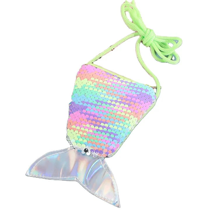 

Mermaid sequin kids crossbody coin purse, Multi