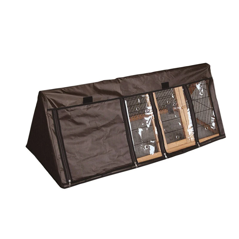 Triangle Rabbit Hutch Cover Waterproof Guinea Pig Cage Rain Cover Pet