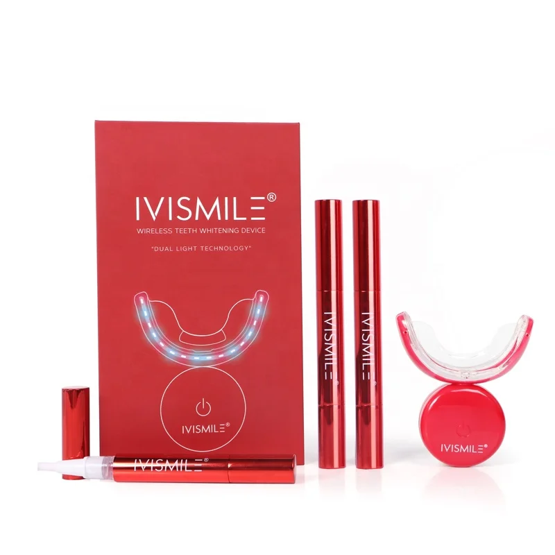 

IVISMILE New Smart Timing Bleaching Light Private Label Teeth Whitening Kit With Bleaching Pen