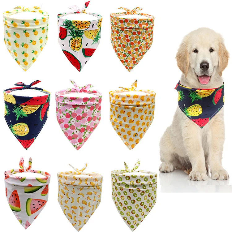 

Amazon Best Seller 100% Pure Cotton Triangle Pet Scarf Plaid Dog Bandanas, 23 colors options