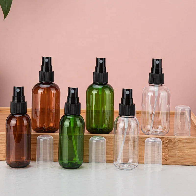 

50ml 80ml Empty Clear Pet Cosmetic Plastic hair spray bottle continuous mist pump bottle