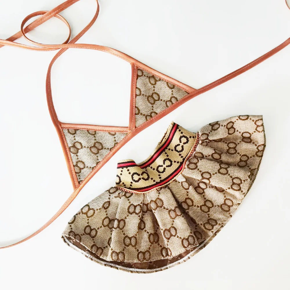 

Pet trend luxury brand cute design dog beach bikini