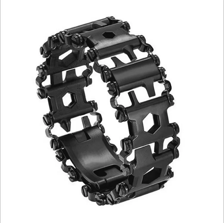 

29 in 1 Multi Tool Bracelets Multifunction Repair Bracelet black Stainless Steel