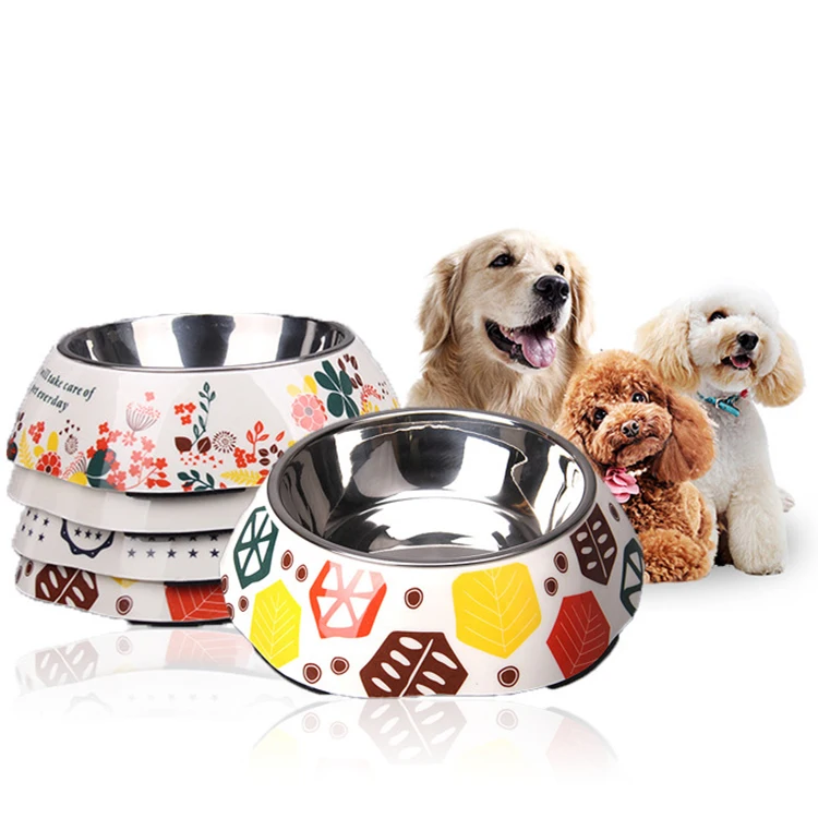 

stock spot wholesale multi pattern stainless steel dog food water bowls feeder