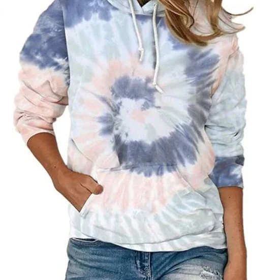 

Wholesale High Quality Organic Cotton Hoodie Tie-Dye Fuzzy Pullover Hoodie
