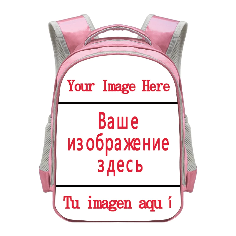 

Custom Pink Blue Color Backpack Kids School Bags For Girls Boys Print Your Picture On School Backpack Teenagers Book Bags