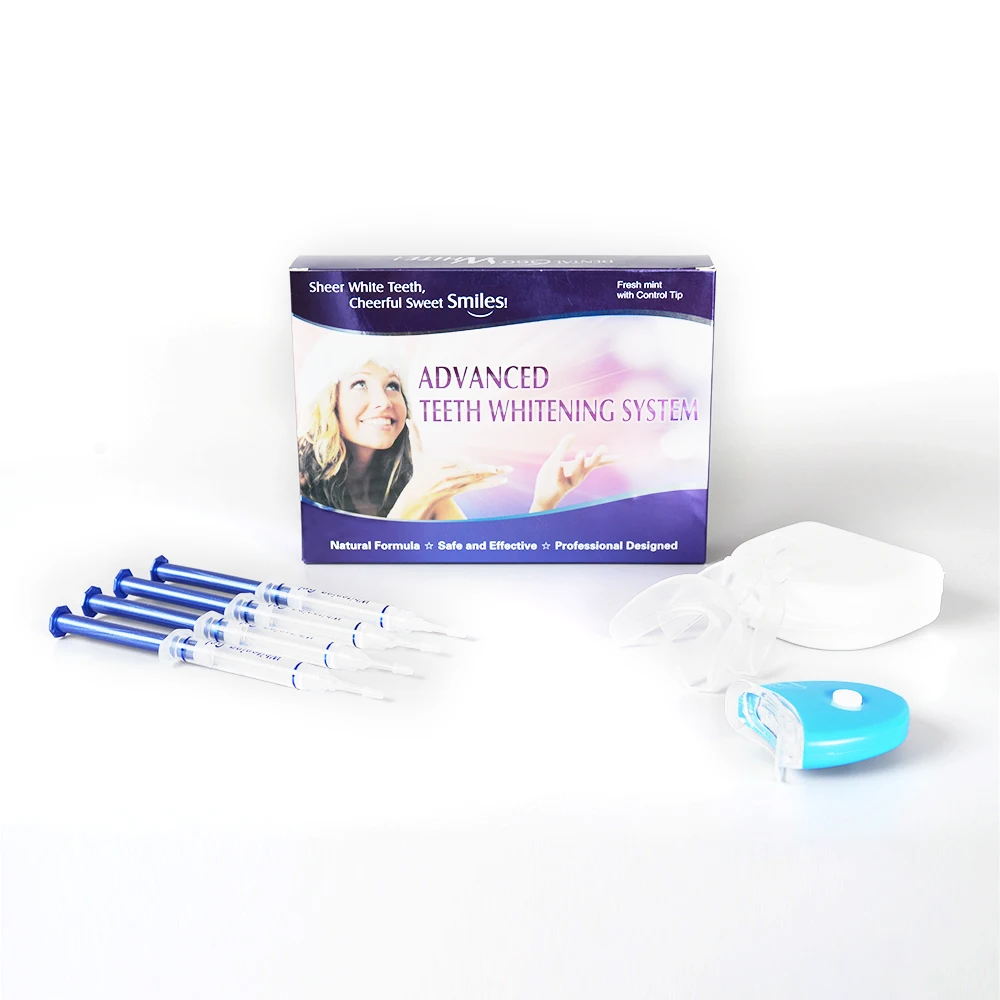 

Professional Private Logo Customized Teeth Whitening Kits White Vegan Teeth Whitening Kit With LED Light USA ERU