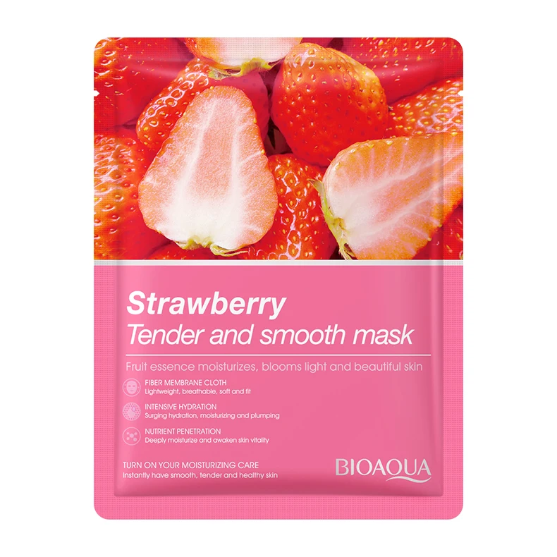 

BIOAQUA wholesale Kiwi fruit Blueberry strawberry Korean high quality deep moisturizing Facial Masks