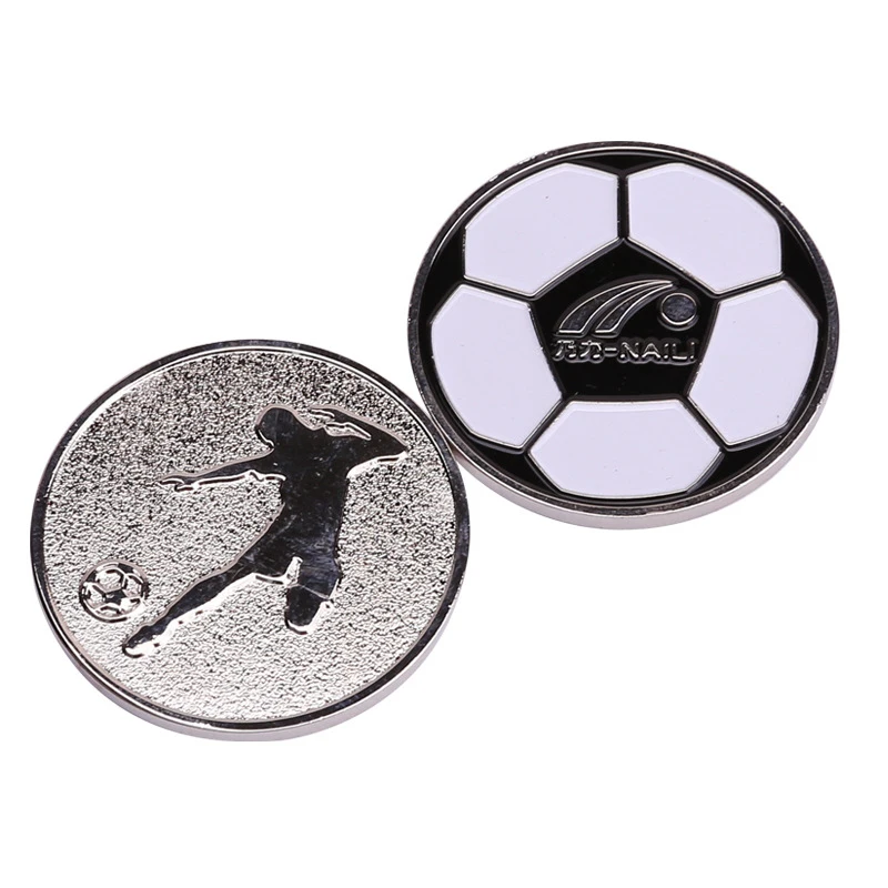 

Blank metal Toss for Football Basketball Volleyball Badminton Game Side Selector Challenge Referee Flipping Soccer Coin, Silver