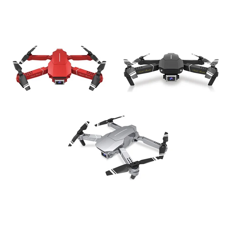 

E98 Drone Profesional HD WIFI FPV Drones Camera Foldable Quadcopter Real-time Transmission Helicopter Toy Gift, Black,gary,red