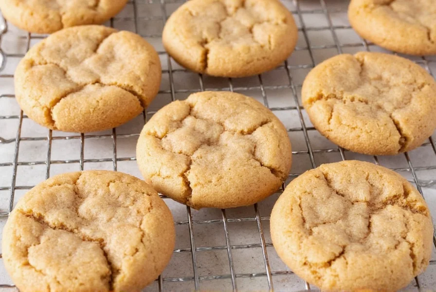 Freshly baked soft and chewy cinnamon sugar cookies on cooling rack