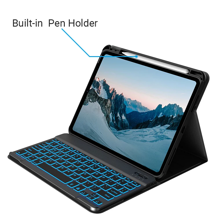 

Custom Foldable Portable 10.9 Keyboard Case with Pencil Holder for iPad Air 4th