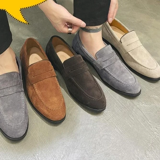 

2020 newest hot sale casual men shoes slip on flat shoes men loafers microfiber driving moccasin shoes plus size