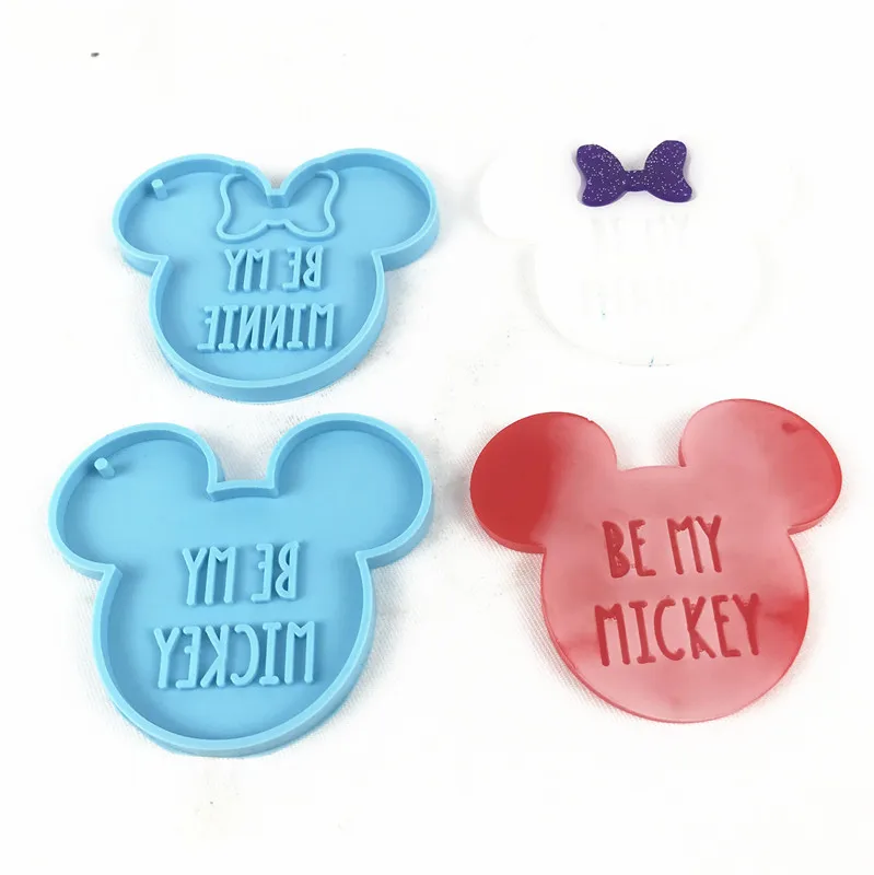 

5048 5049 mouse head silicone keychain mold