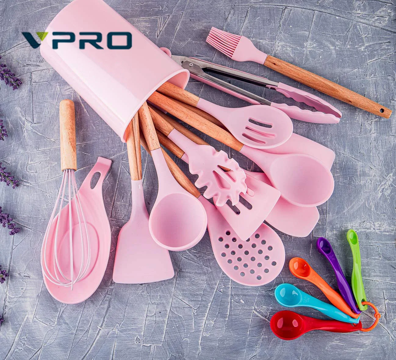 

Wholesale Heat Resistant Colorful Kitchen Utensils Set Silicone Cook Tools Kitchen Accessories Utensils Set, Customizable