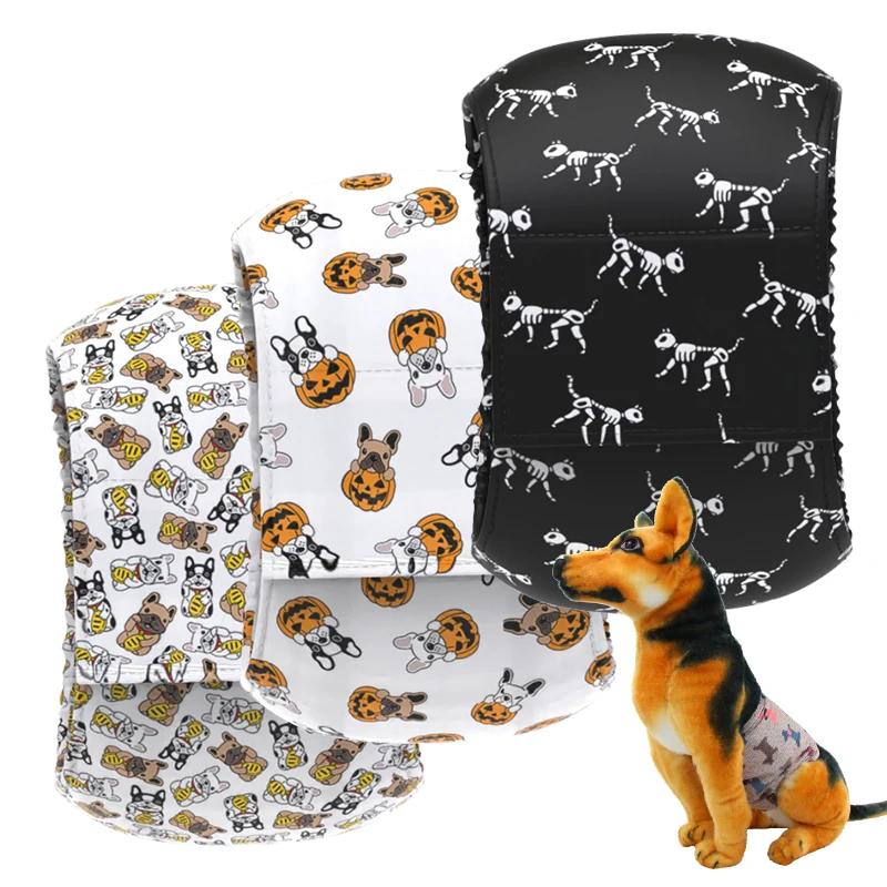 

COLLABOR Reusable Washable Dog Shorts Diaper Durable Comfortable Stylish Dog Pants Wraps for Male Dog, Solid, print, digital print