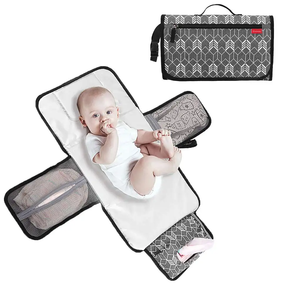 

Multifunction Expandable Infant Waterproof Baby Changing Mat Portable, Black